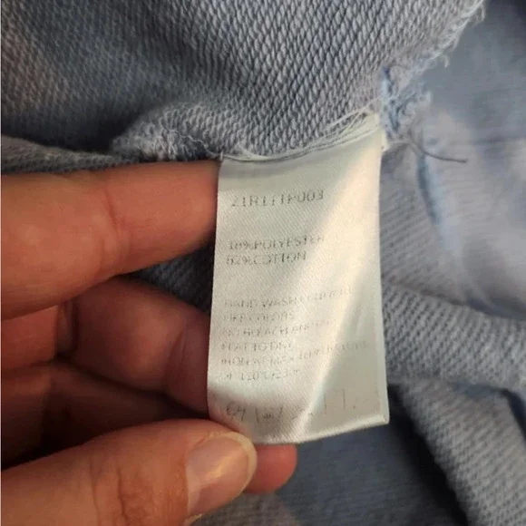 Nap Loungewear Boxy Turtleneck Sweatshirt Women Blue Oversized Long Sleeve Large - Picture 7 of 9